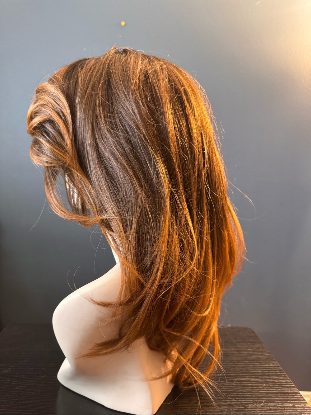 Women's Ombre Light Brown to Auburn Layered Wig - Natural Shine Heather 2T4.27